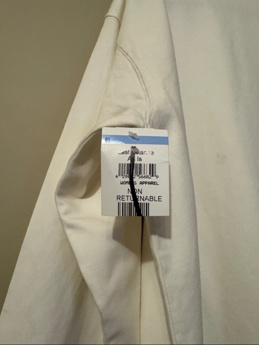 NWT- ZELLA Cozy Long Sleeve exposed hem Tee shirt, White, Medium - Picture 12 of 12